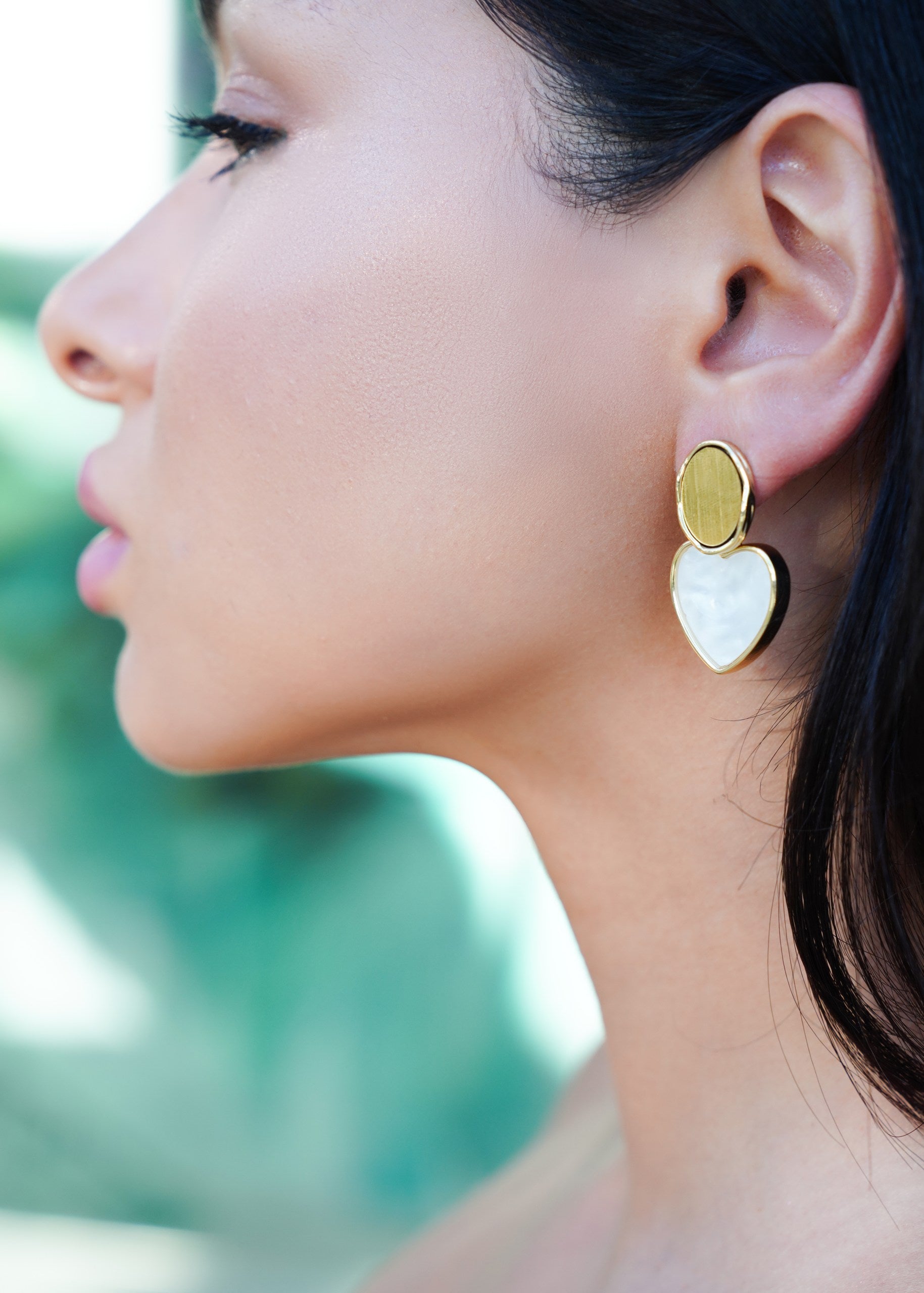 Evelyn Charm Heart Earrings