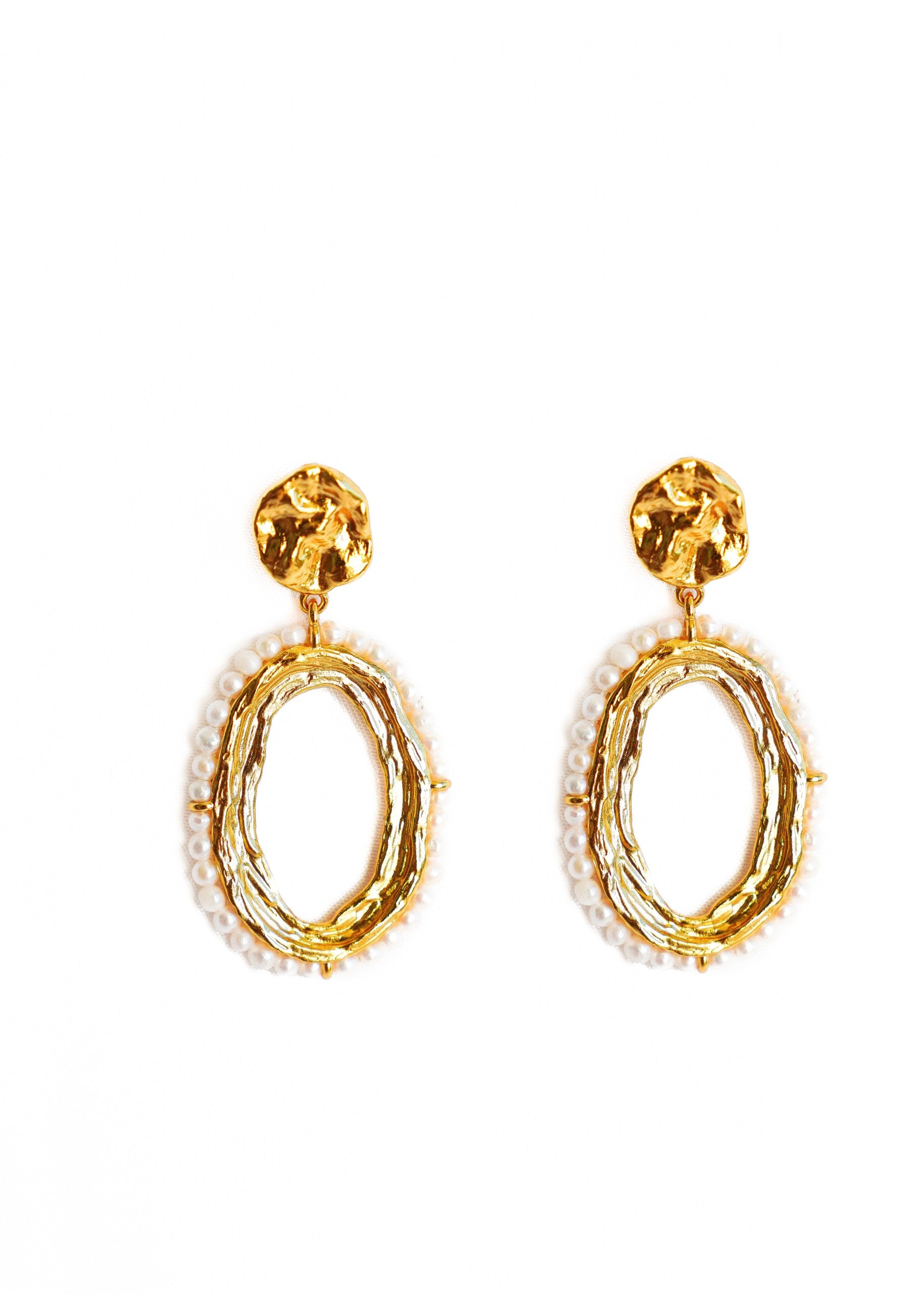 Luna Pearl Hoops Earrings