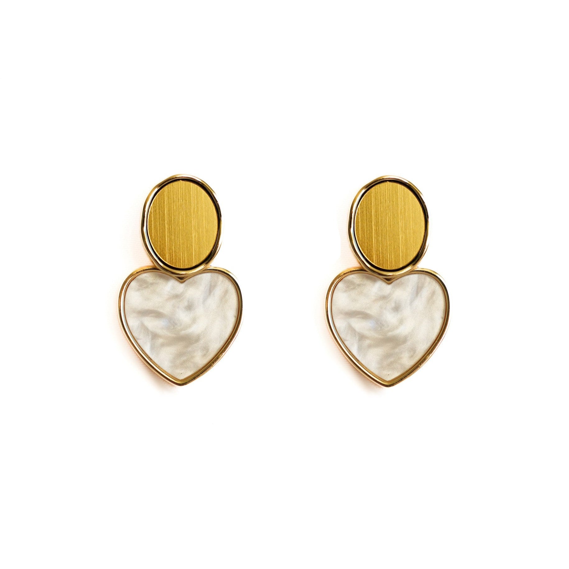Evelyn Charm Heart Earrings