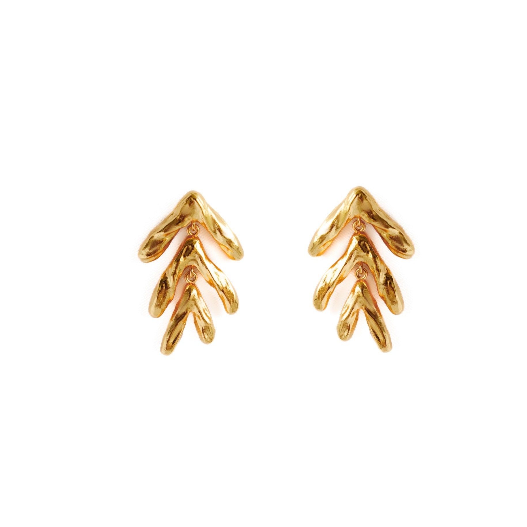 Elara Geometric Elegance in 14K Gold-Plated Earrings